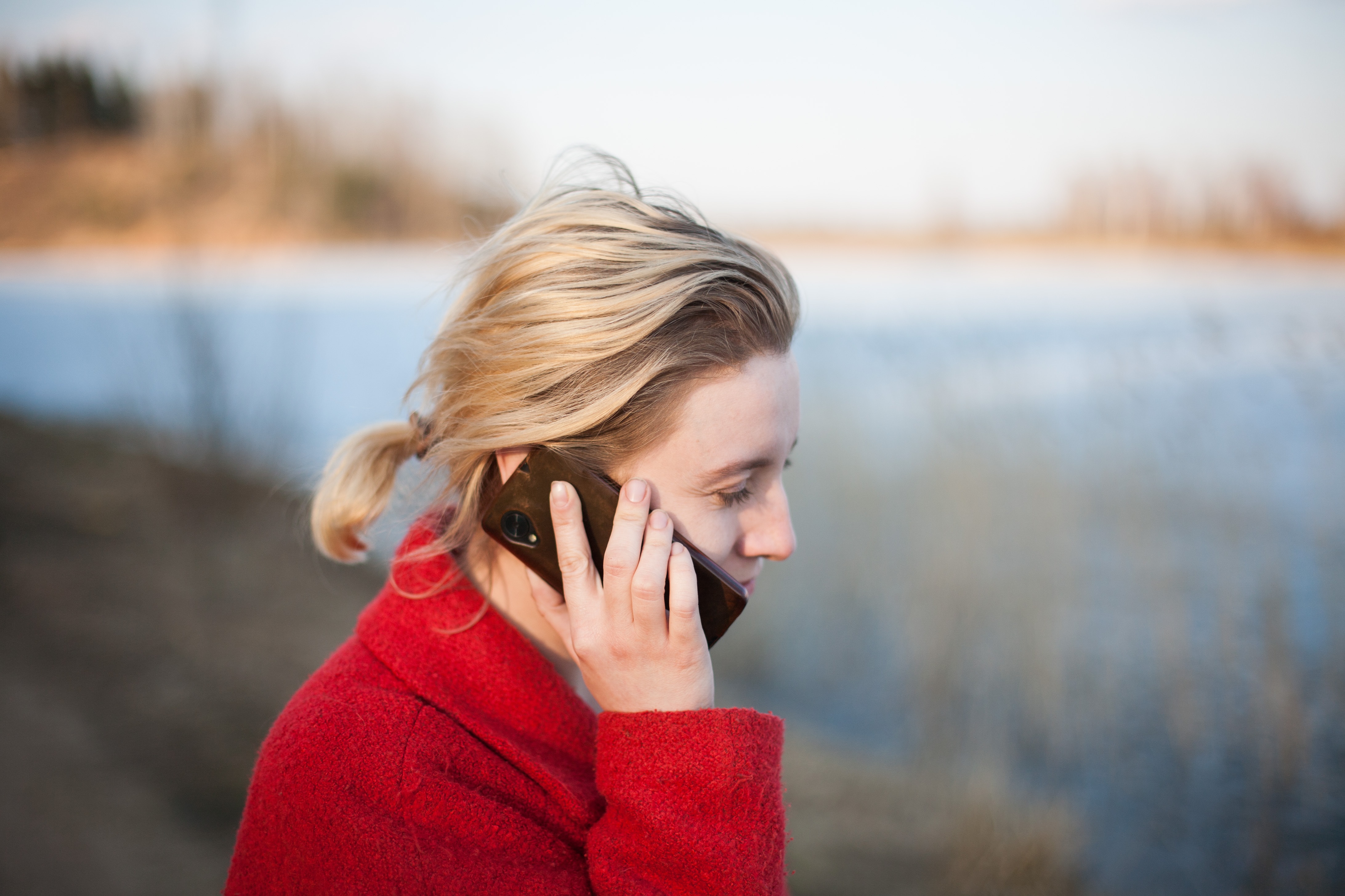 Person talking on their cell phone