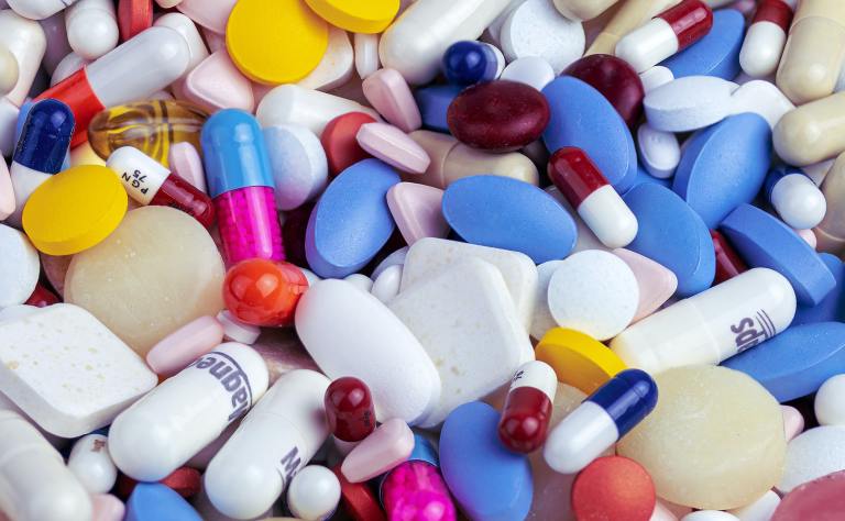 a pile of different pills