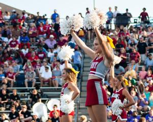 Cheerleaders at a game