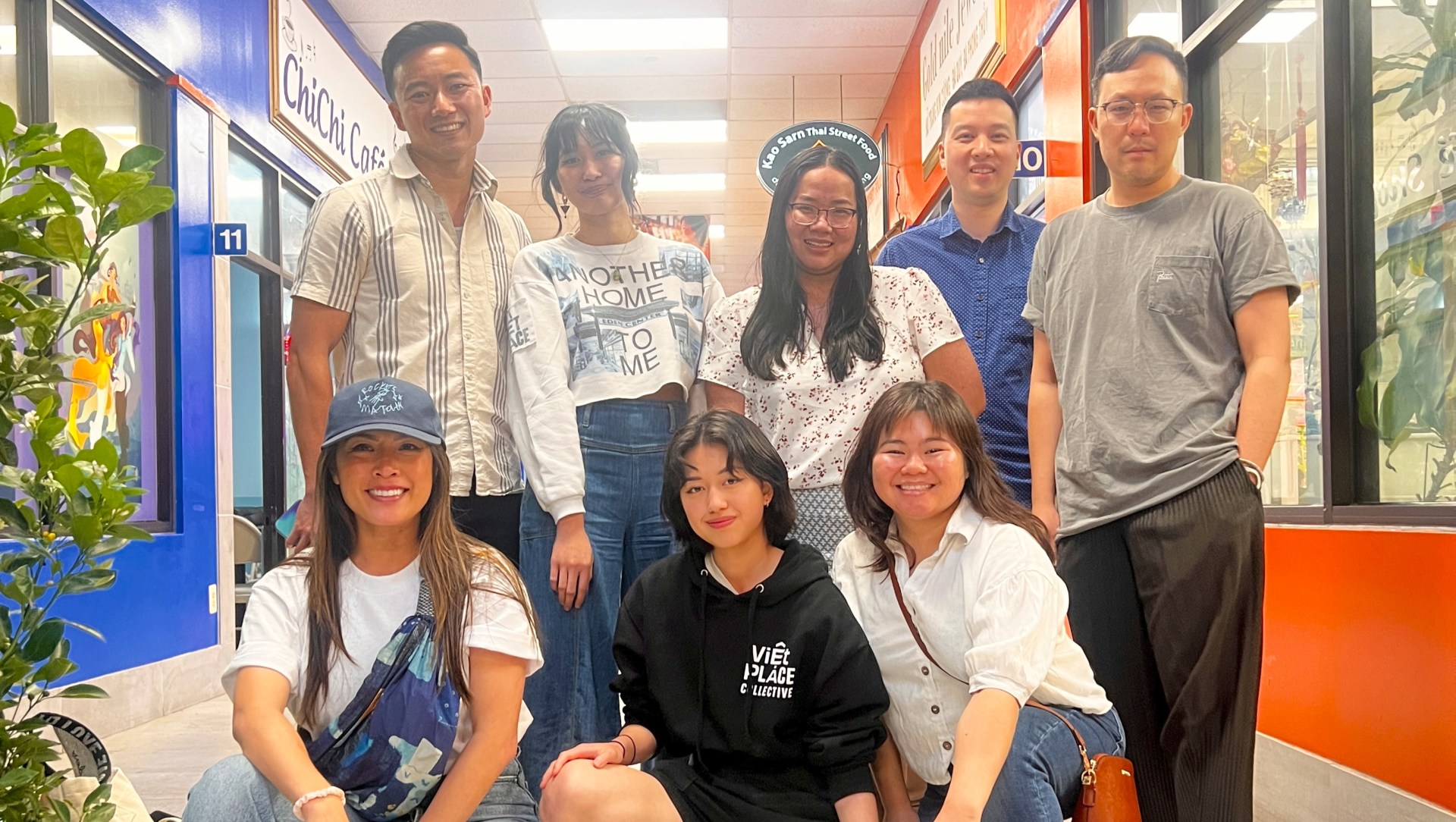 group of VPC supporters standing in the restaurant