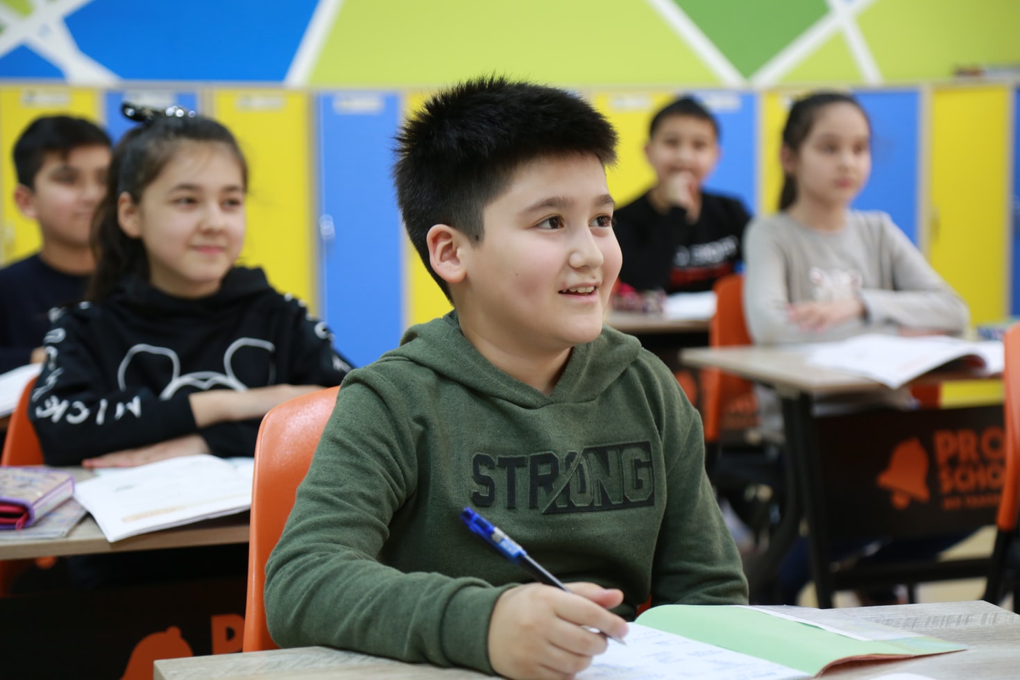 School children in class