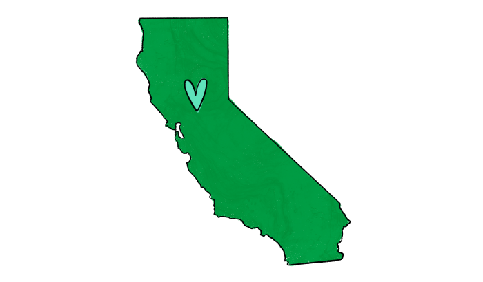 Heart over California for the Sacramento Mass Shooting