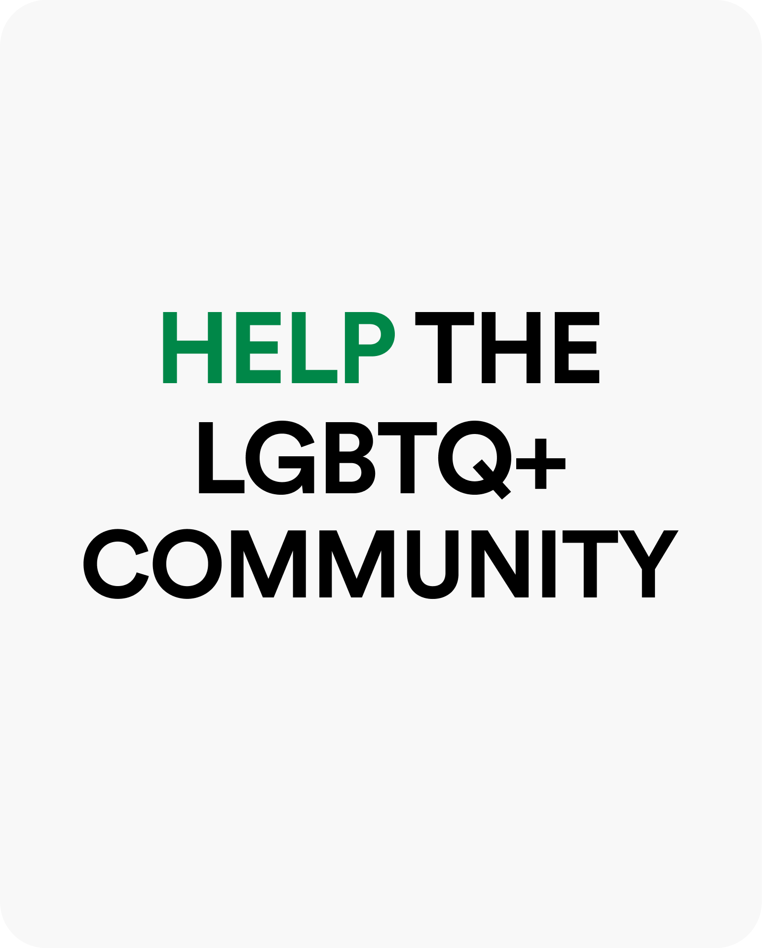 Help the LGBTQ+ community
