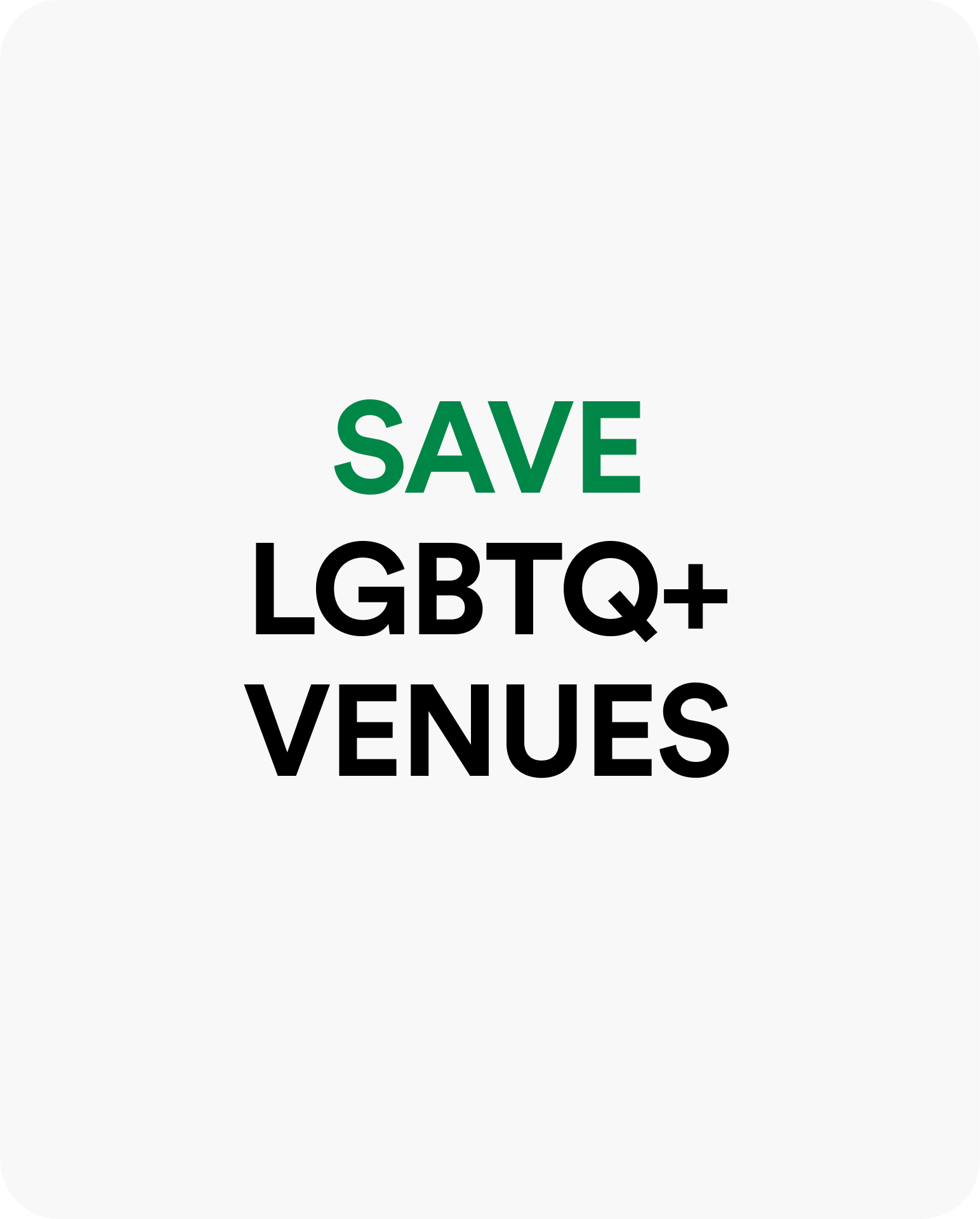 Save LGBTQ+ venues