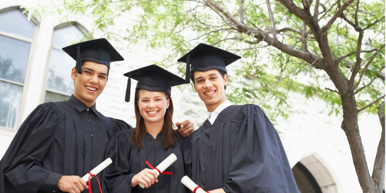 Graduates at graduation