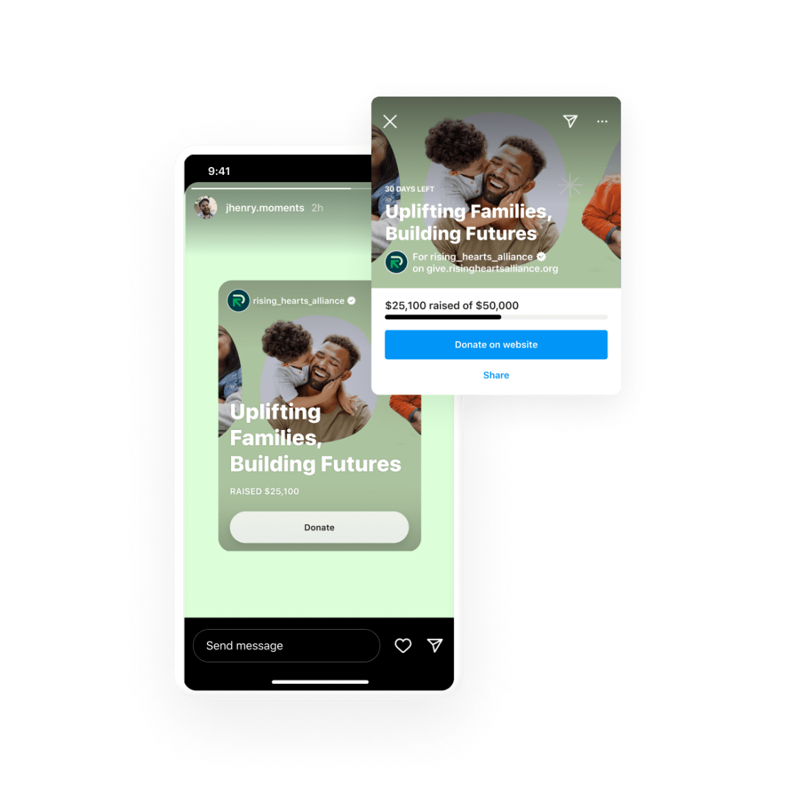 social media post design with new sharing features