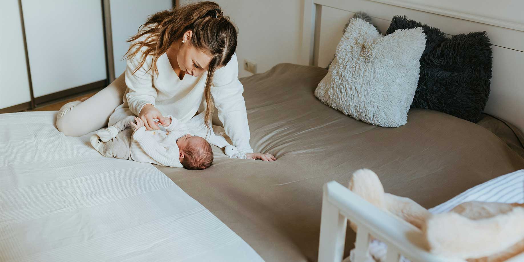 A mother with her newborn child