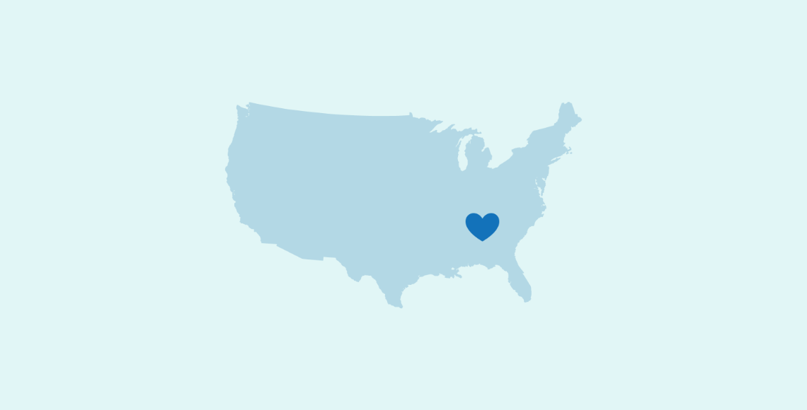 Hurricane Helene and Milton anniversary US with a heart
