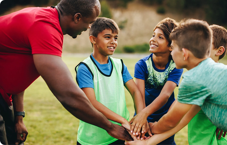 sports team huddle
