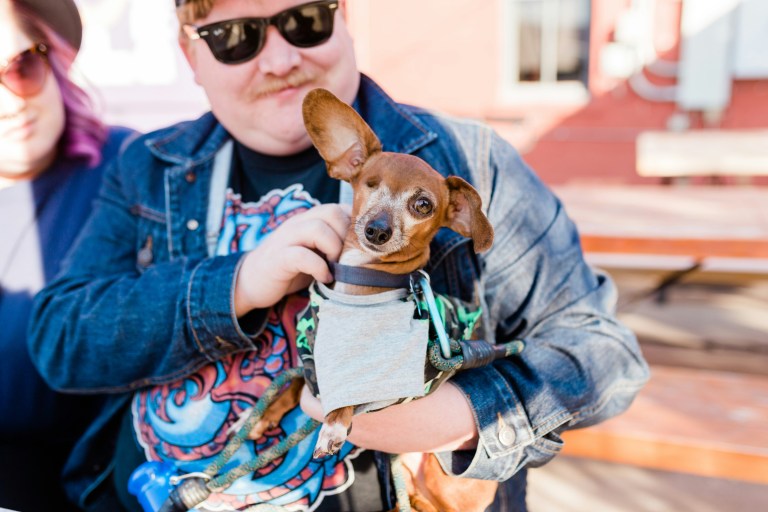 Man with a dog