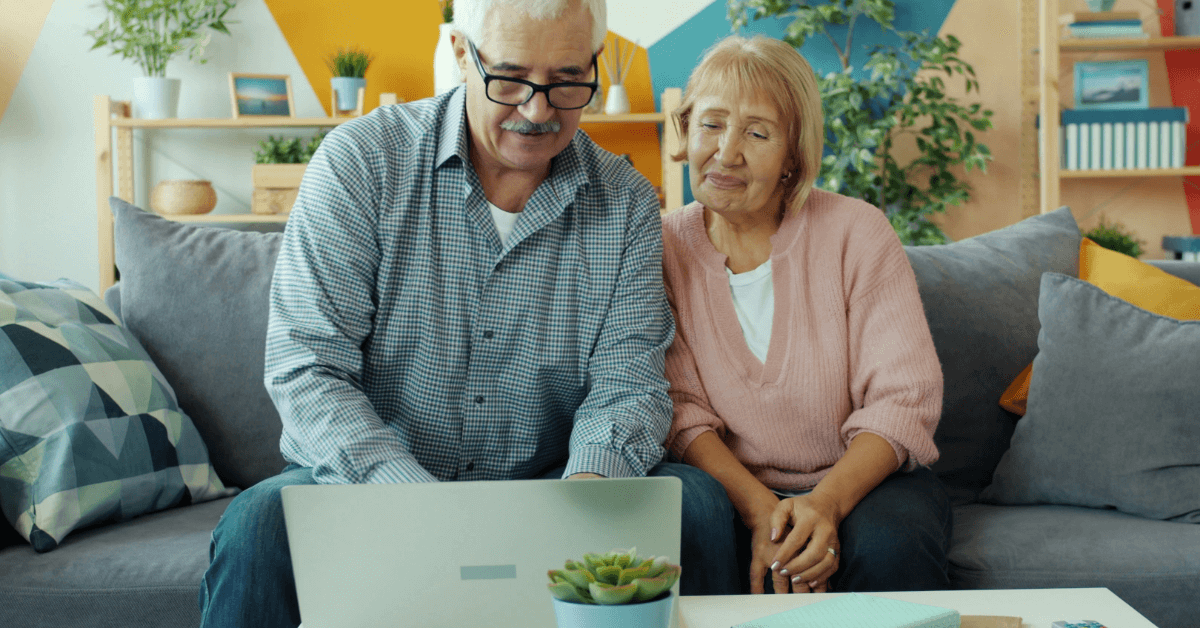 a couple on a computer