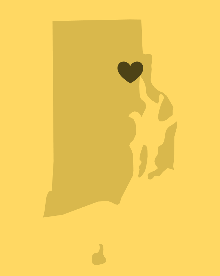 Providence, Rhode Island with a heart