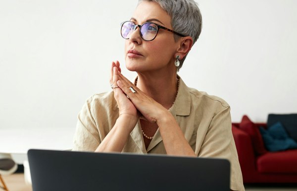 A woman considering her options