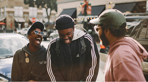 Friends laughing