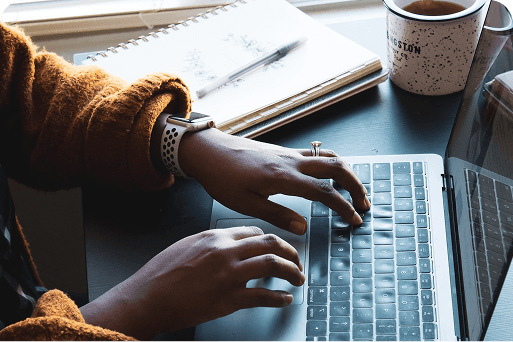 Hands on a keyboard