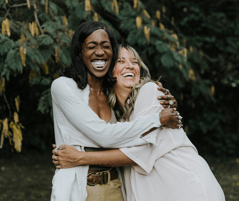 People hugging each other