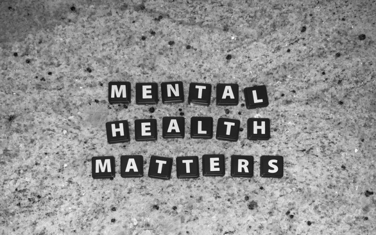 A blackboard with text 'Mental health matters'. Picture by Marcel Strauss