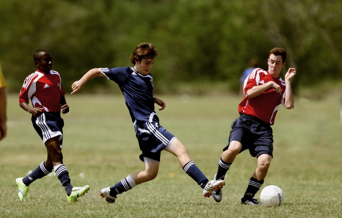 Drei Fussball Spieler