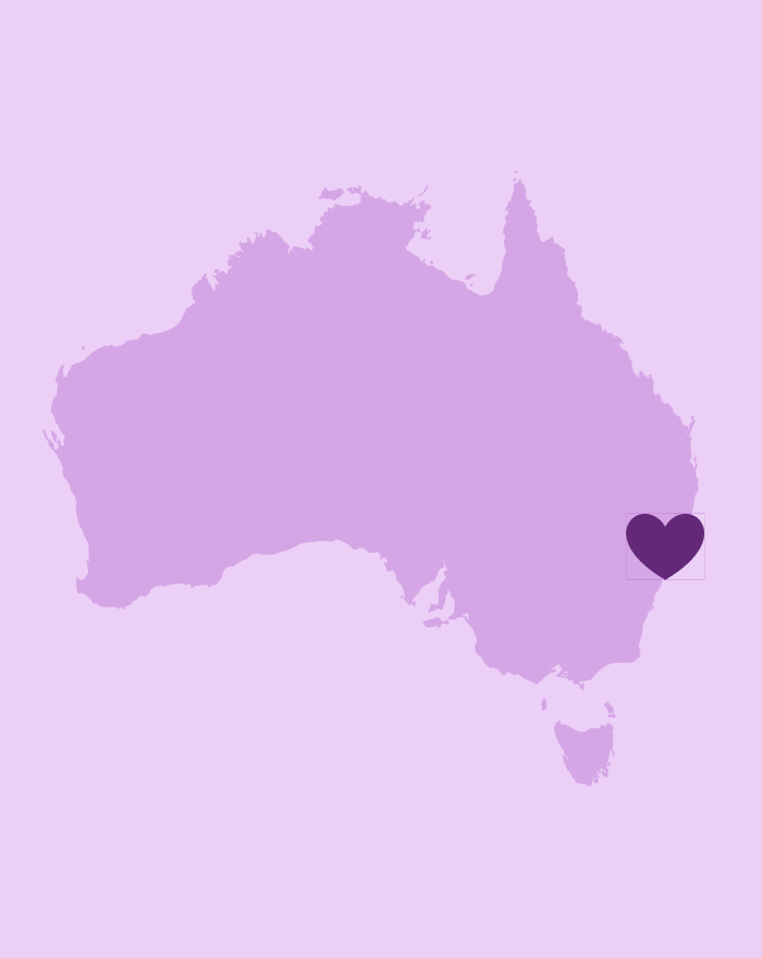 Bondi Beach with a heart