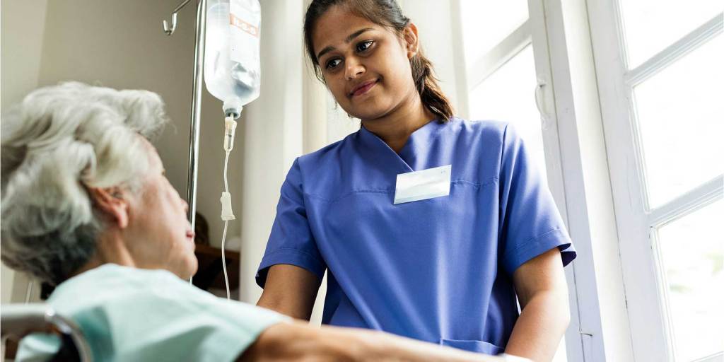 Nurse with a patient