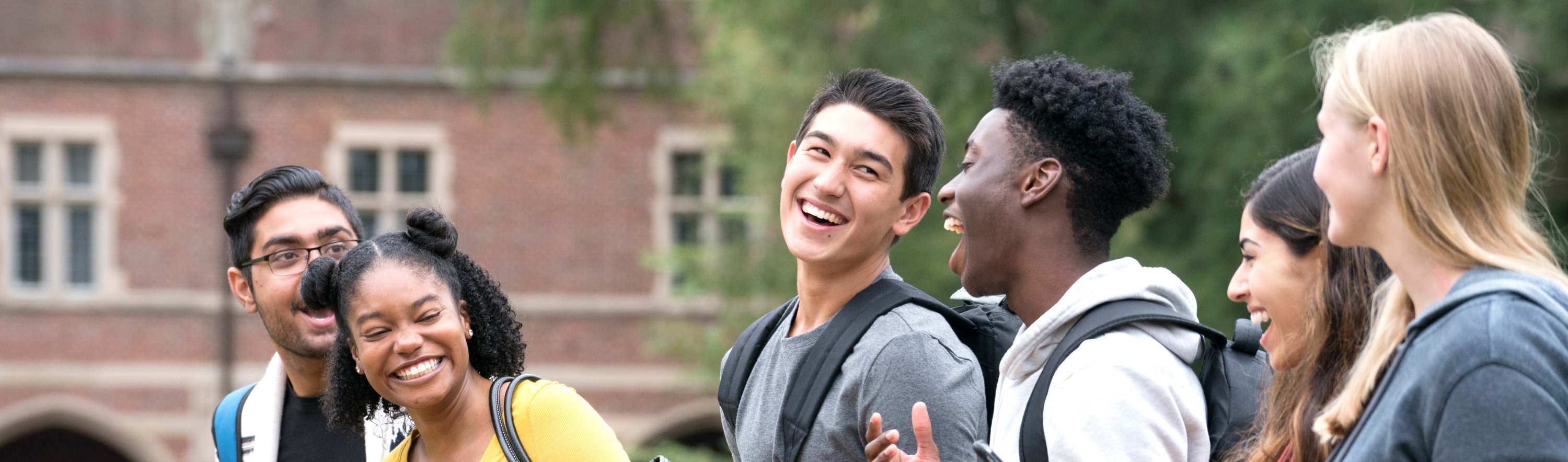 students laughing