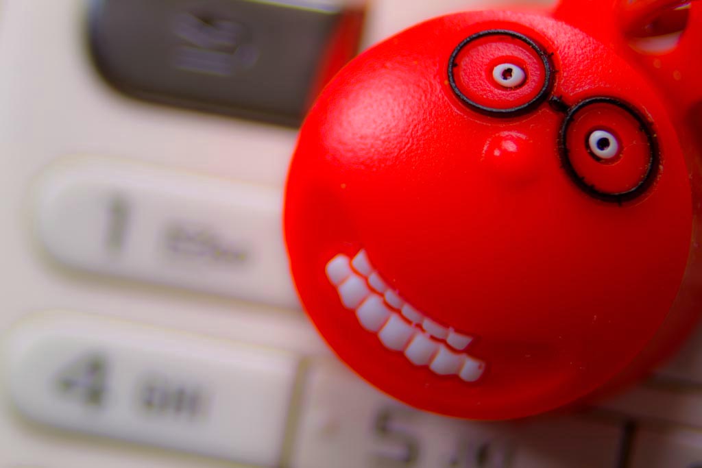 A red nose on a keyboard