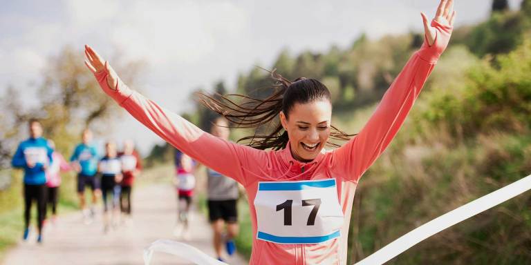 Happy runner