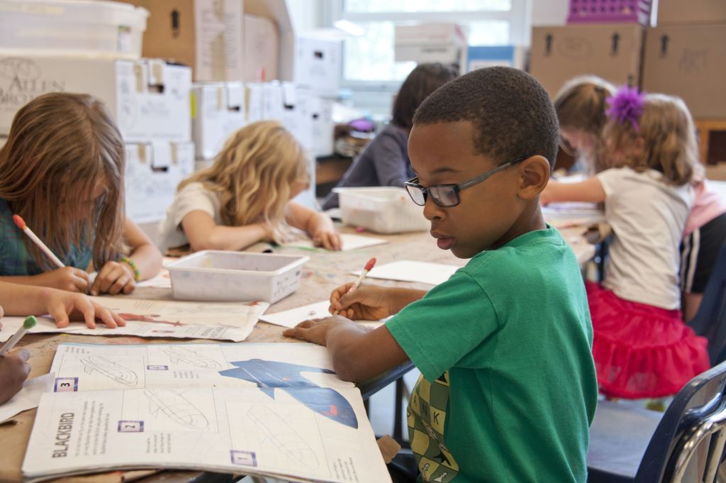 Young students in a classroom