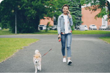 Person walking their dog