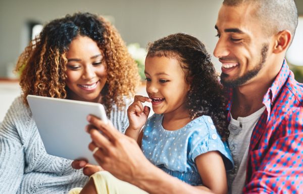 Happy people using gofundme