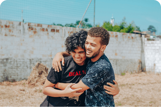 jugadores celebrando juntos