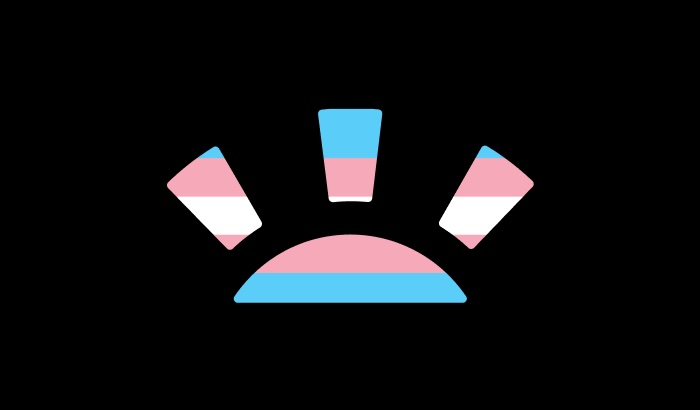 Logo de GoFundMe avec le drapeau trans