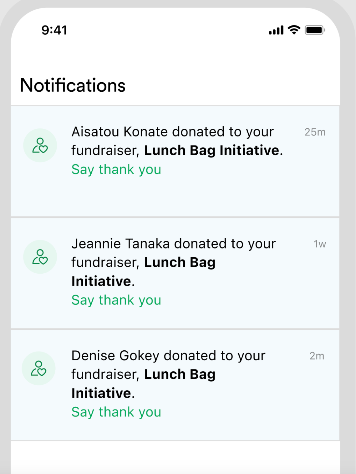Exemple de notifications