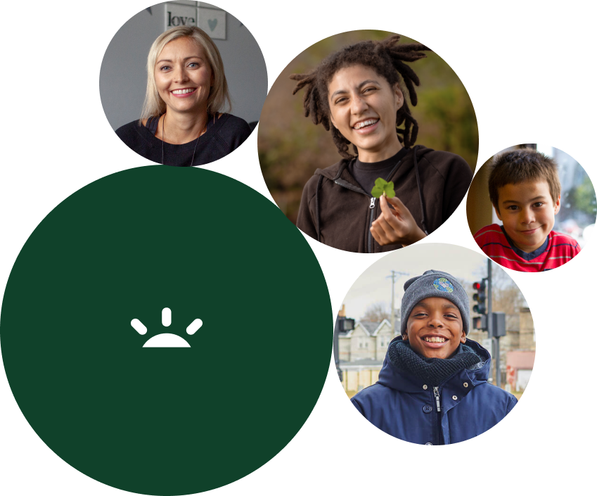collage of people and the GoFundMe logo