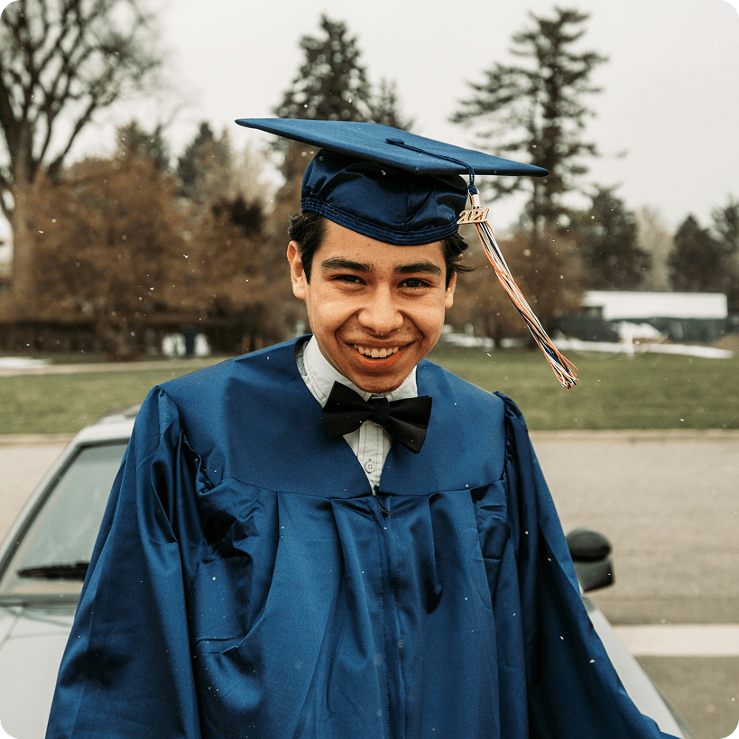 um licenciado no dia da formatura